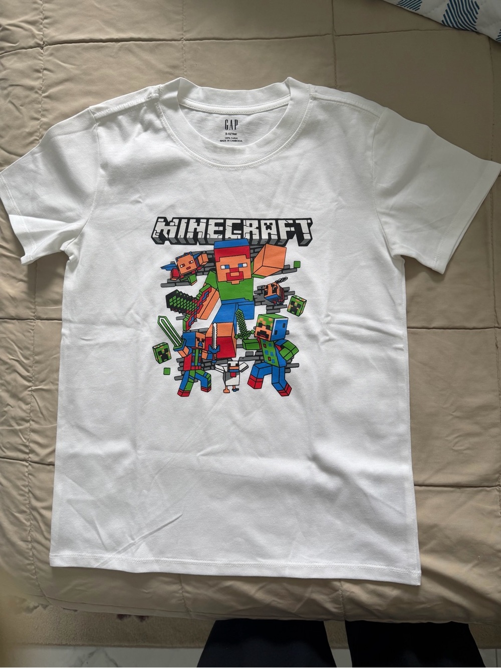 GAP White Minecraft Graphic Short-Sleeve Tee - Picture 2 of 3